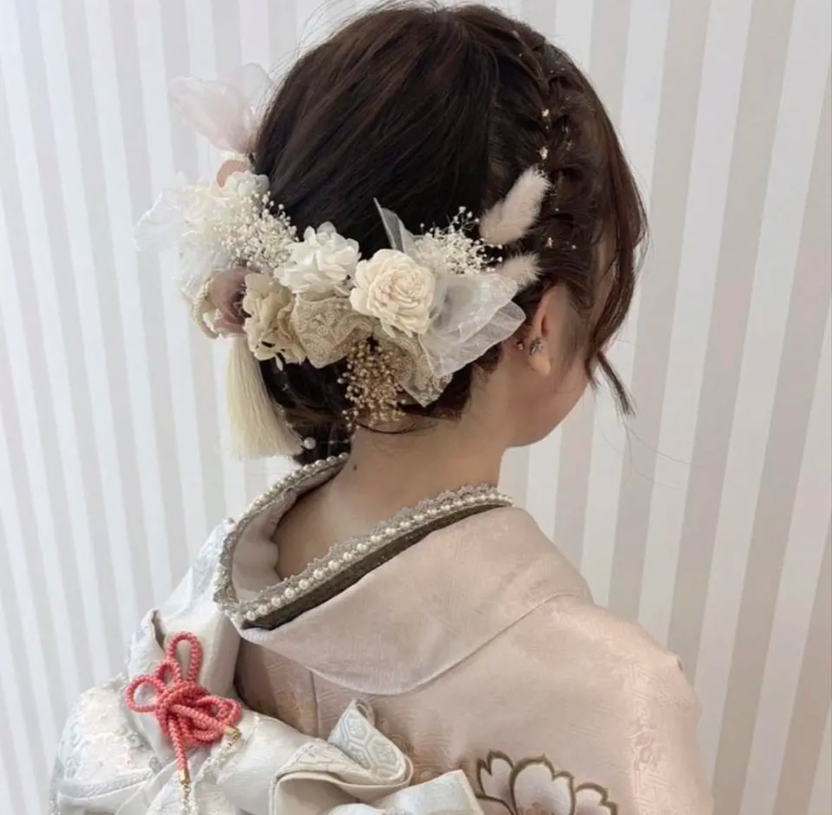 Hanakanzashi original pink girly design