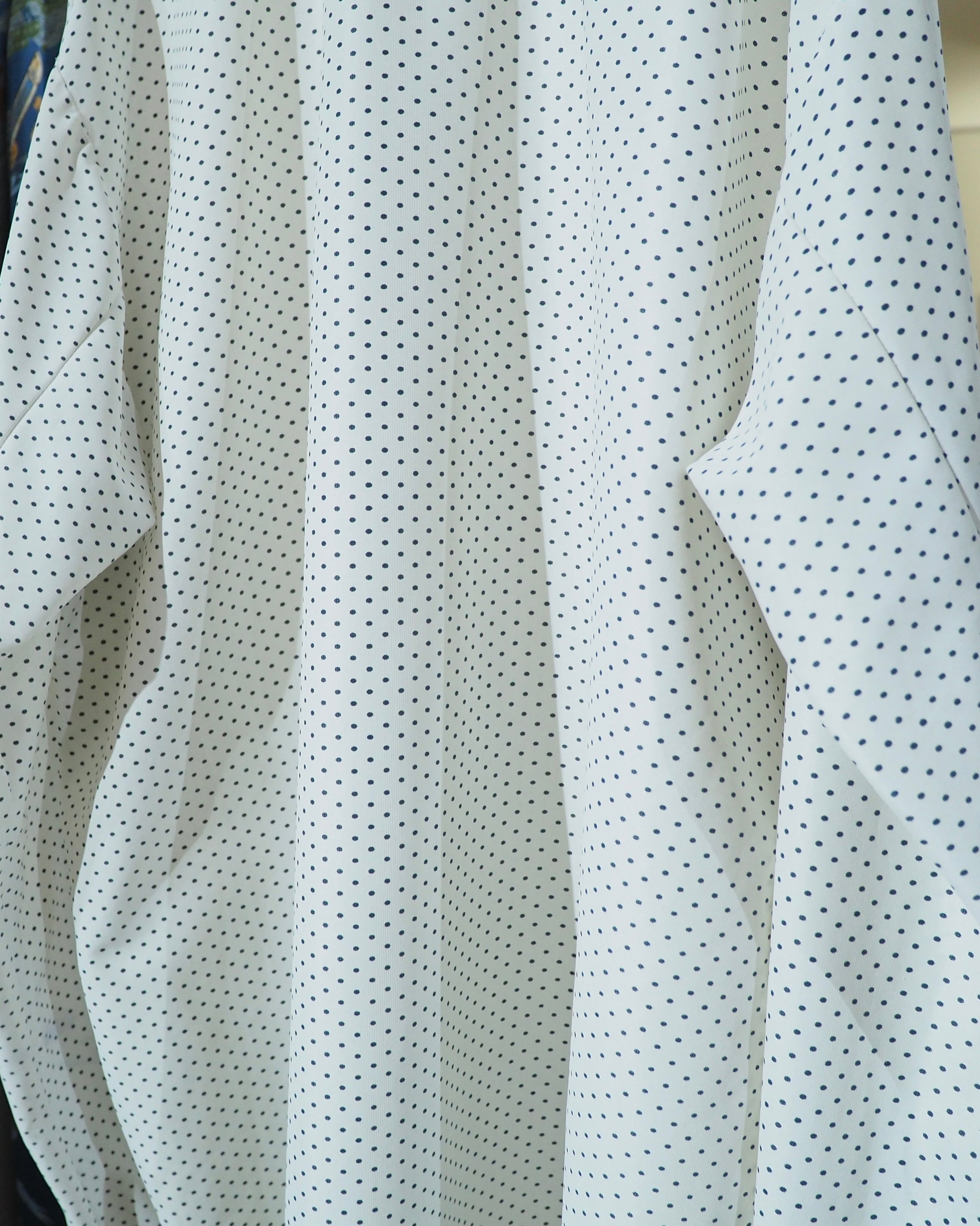 1970s ” Nyltest ” Dot pattern vintage Drape loose shirt