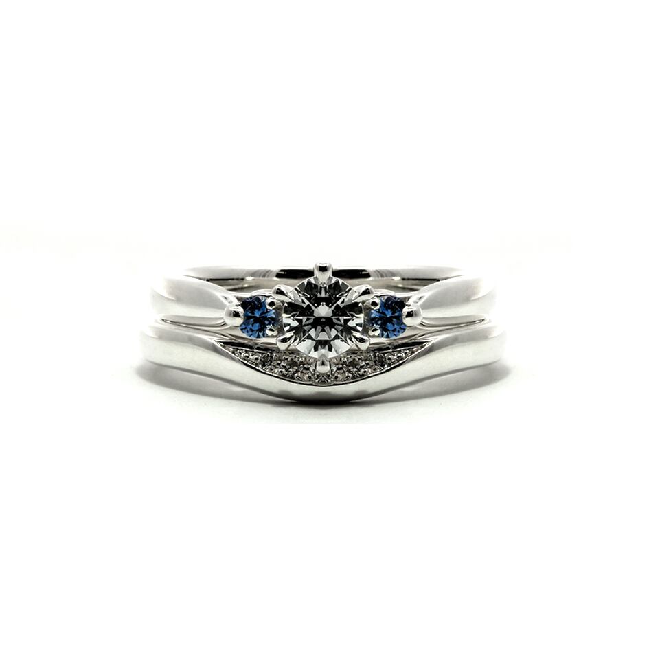 【K10ゴールド エンゲージリング 婚約指輪】K10 YG PG WG 天然ダイヤモンド モアサナイト 婚約指輪 エンゲージリング シリーズ008