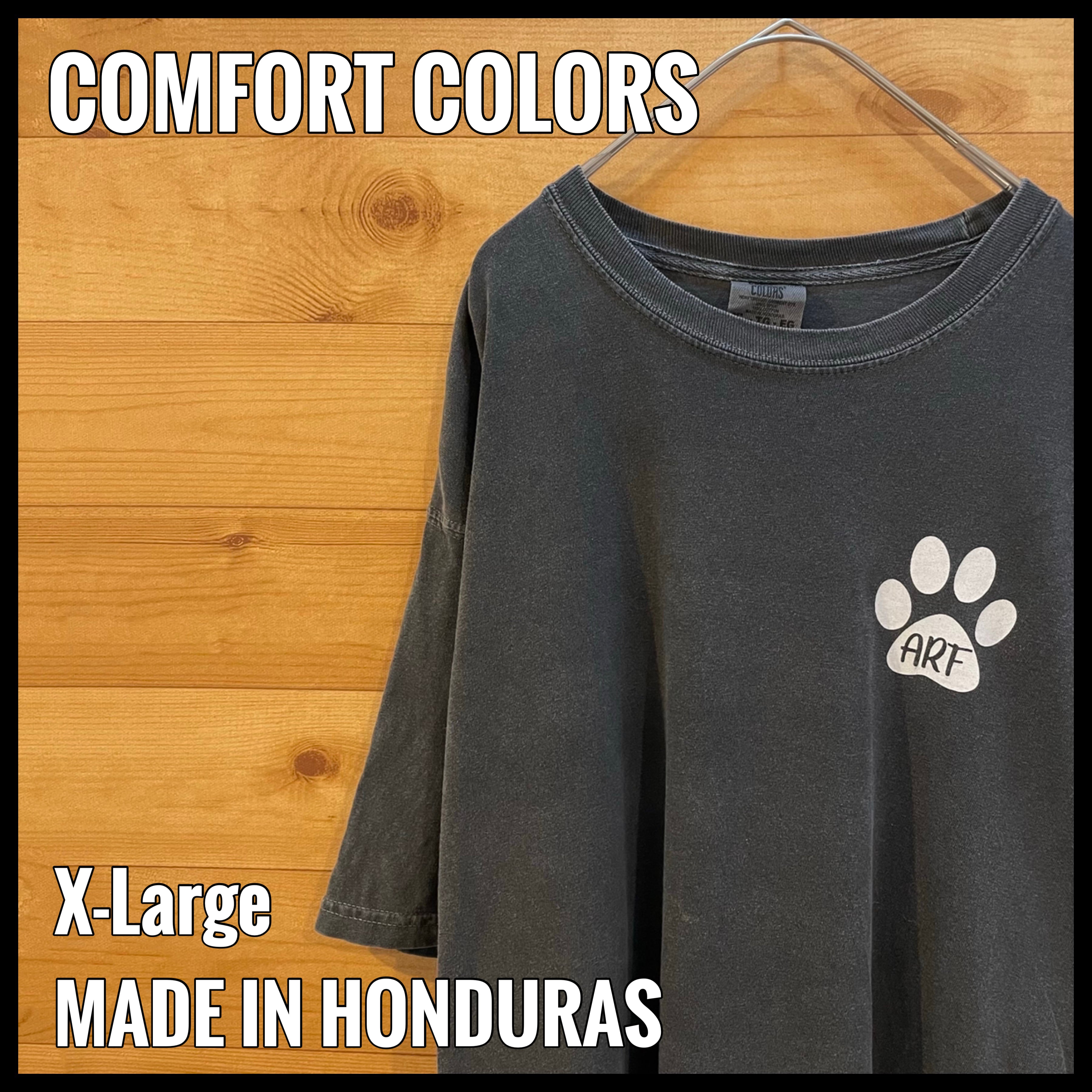 COMFORT COLORS】動物愛護 バックプリント Tシャツ ワンポイントロゴ ...