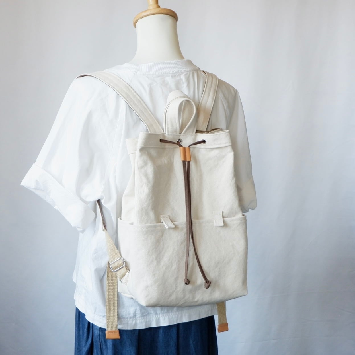 倉敷産帆布の柔らかリュック | myu.handwork