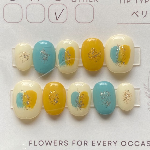 Lサイズ❁  ネイルチップ ベリーショート ❁102