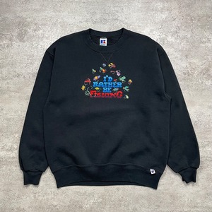 RUSSELL ATHLETIC I'D RATHER BE FISHING SWEATSHIRT SIZE L (USED)