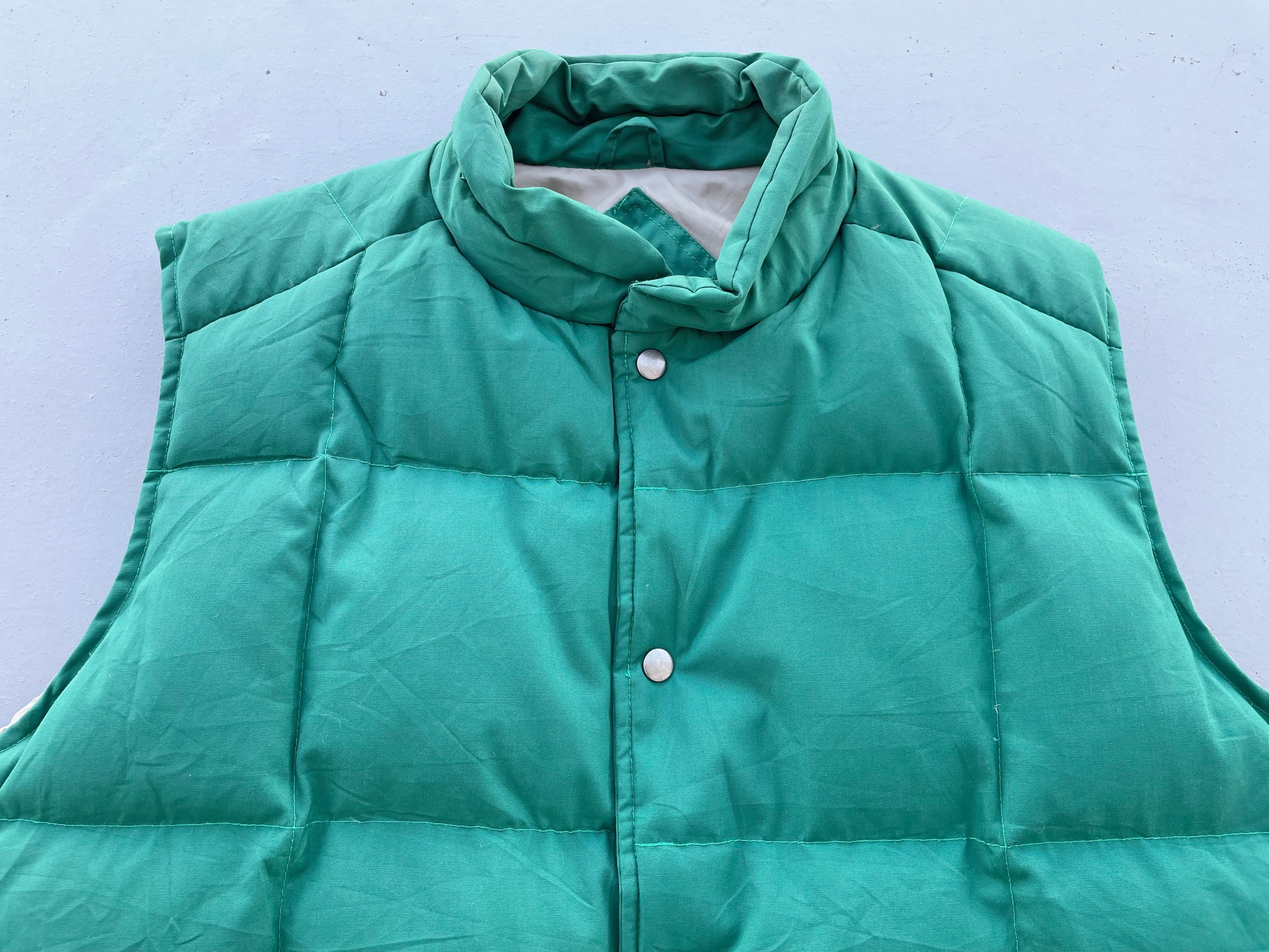 ST.JOHN'S BAY Down Vest XLsize!! 90s | Blue Ribbon -used&vintage-