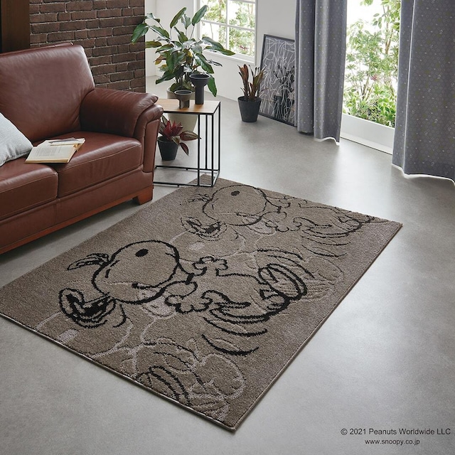 【ラグ】PEANUTS Suppertime RUG　（約185cm×185cm）