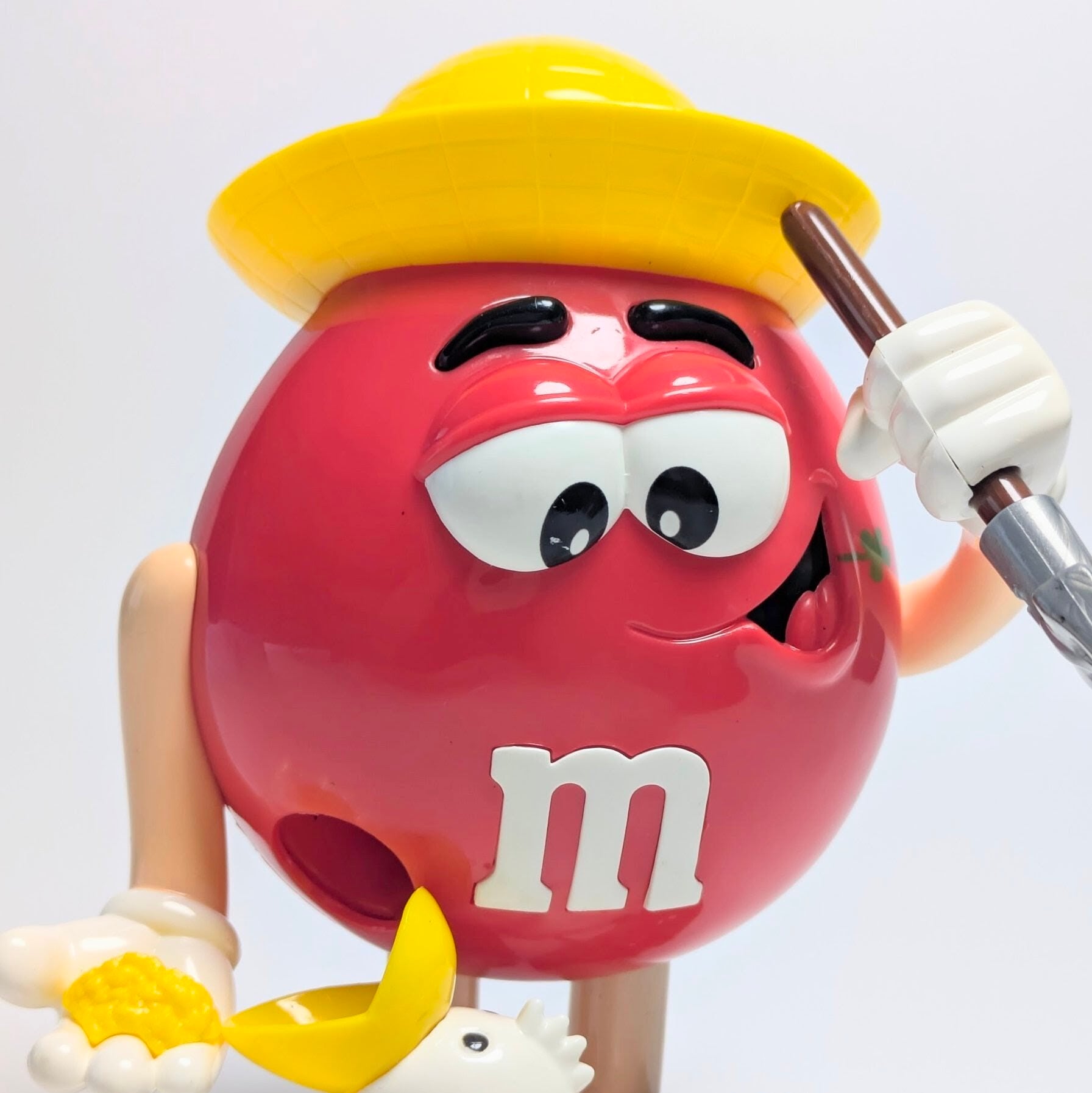 ☆ VINTAGE 90' JUNK ☆【 m&m's  ( エムアンドエムズ ) 】 m&m's レッド ファーマー キャンディ ディスペンサー / 農夫 / アヒル / チョコディスペンサー コレクション 〚アメリカン雑貨 アメトイ〛