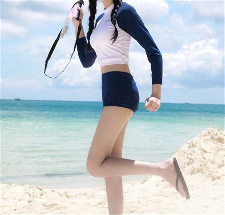 おしゃれに見えるシンプルコーデに 韓国 水着 スリム コンビネゾン 学生 スポーツ みずぎ 長袖 温泉