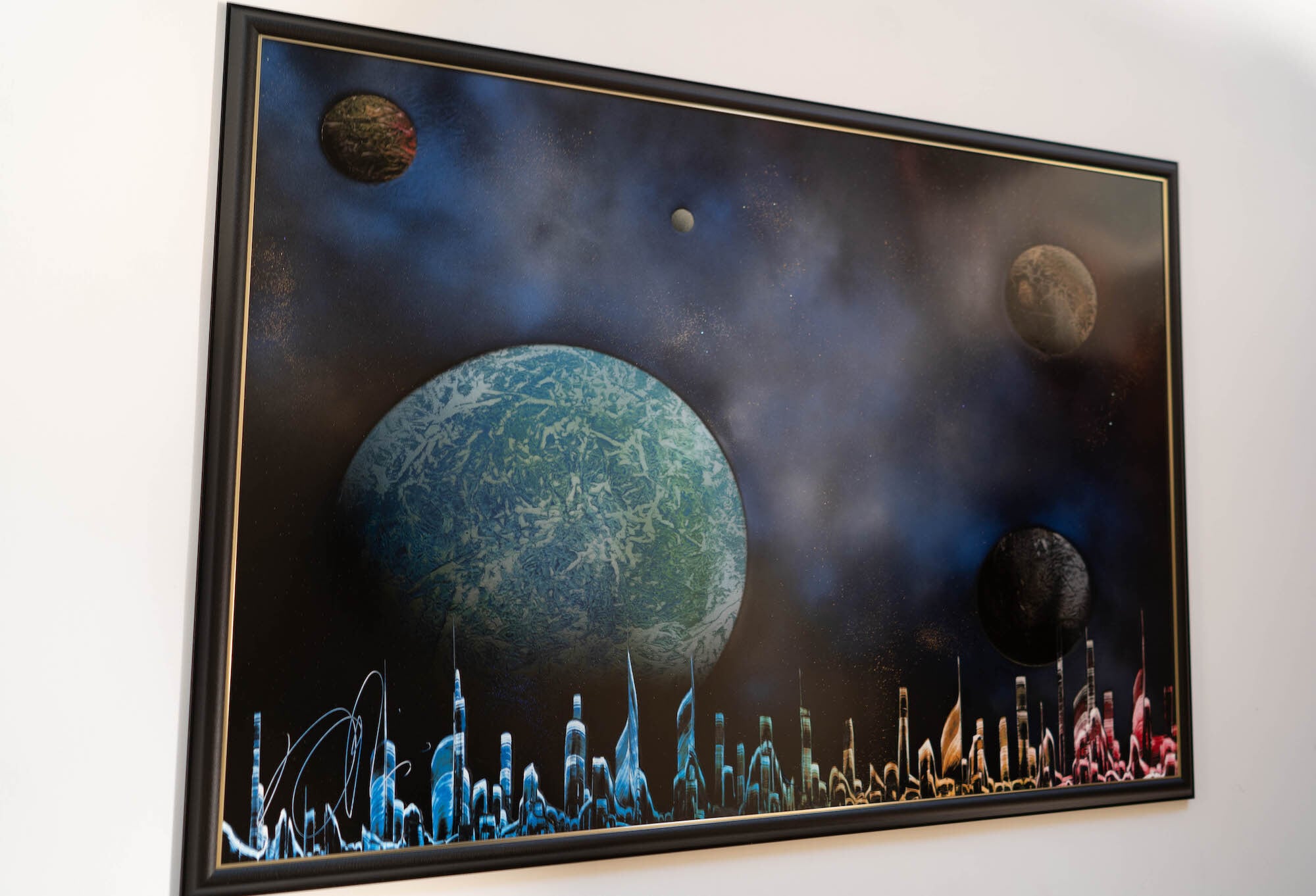 urban / 宇宙をテーマにしたスプレーアート作品 原画販売アート作品