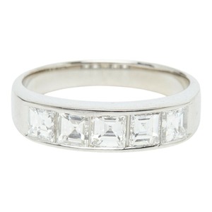 Pt900 プラチナ ダイヤモンド ダイヤ1.26ct 一文字リング リング 指輪 レディース 11号 【中古】