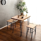 ヴィンテージダイニング3点セット ダイニングテーブル ヴィンテージ調