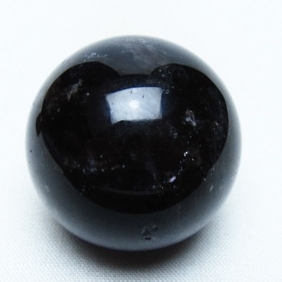 黒水晶 丸玉 34mm モリオン スフィア 置物 一点物 141-8233