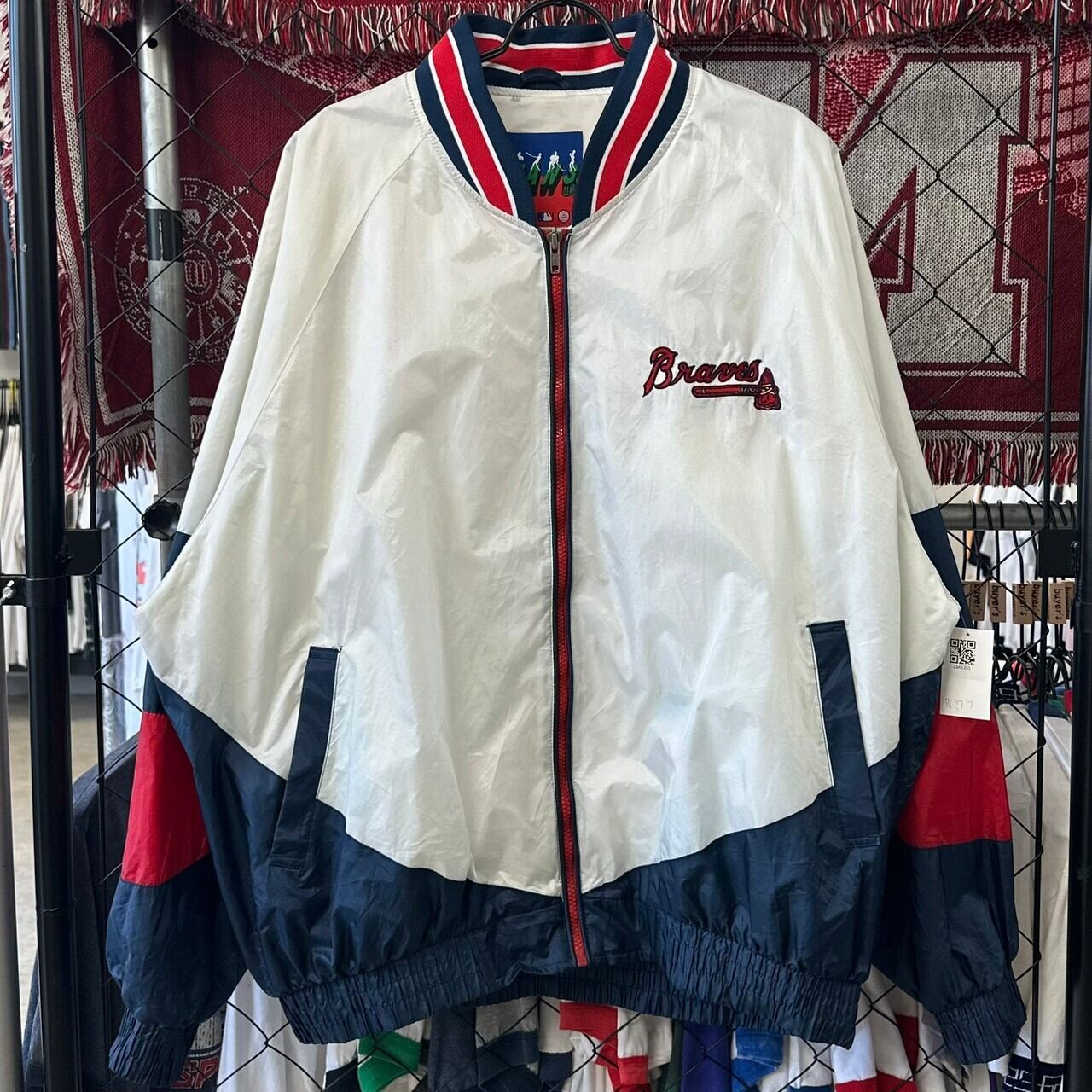 【激レア☆US輸入90s】 MLBブレーブス  両面刺繍スタジャン メンズ2XL