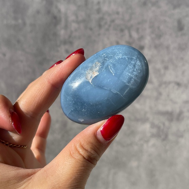【ブルーオパール】パームストーン｜握り石｜鉱物 天然石 パワーストーン