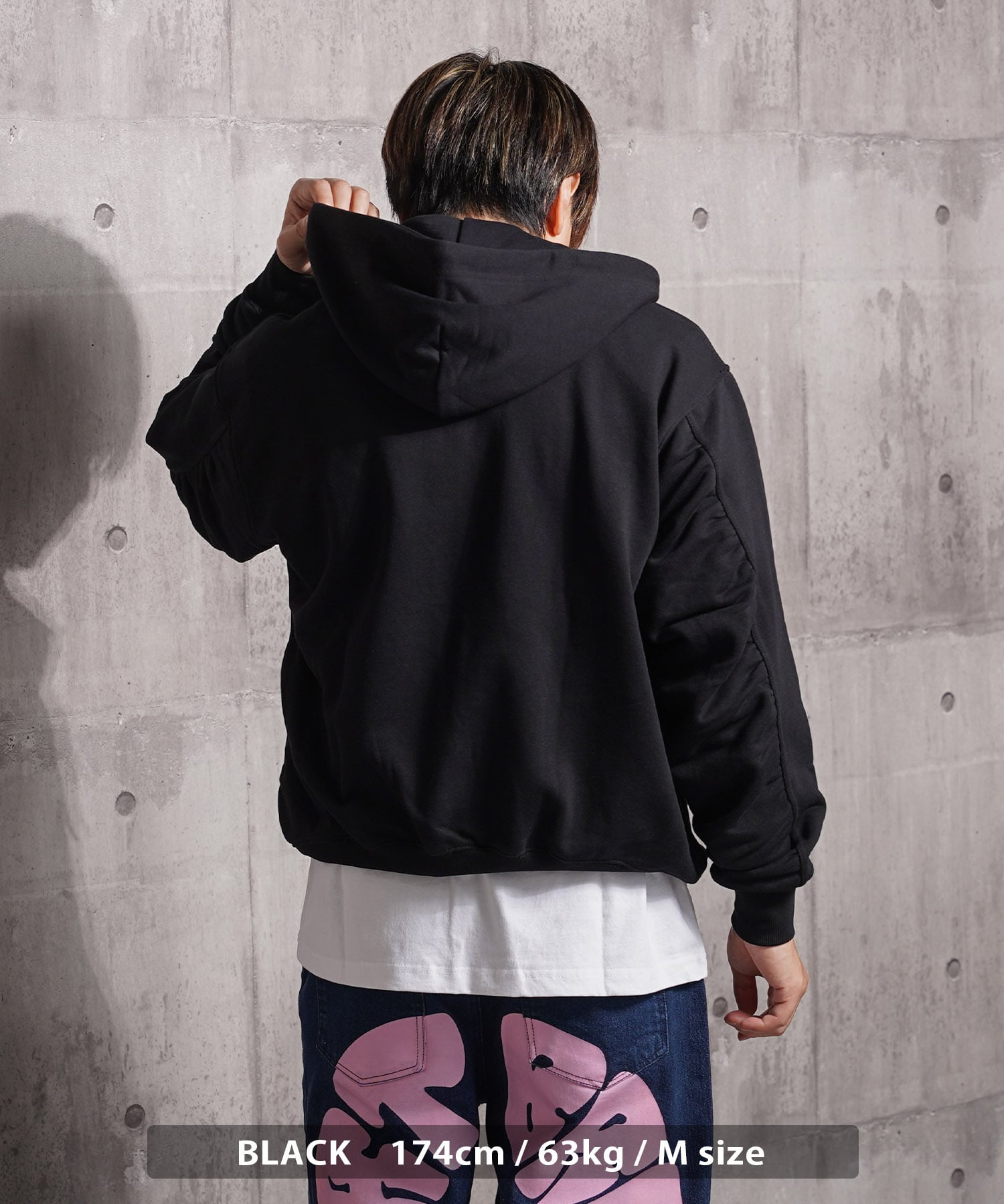 ◇バルーンスリーブ ボックス ジップパーカー◇sb-g9462652h
