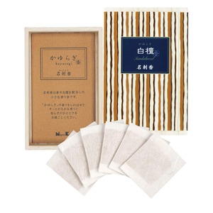 【特価処分】日本香堂(Nippon Kodo) かゆらぎ 白檀 名刺香 桐箱 6入 バー 6個 (x 1)