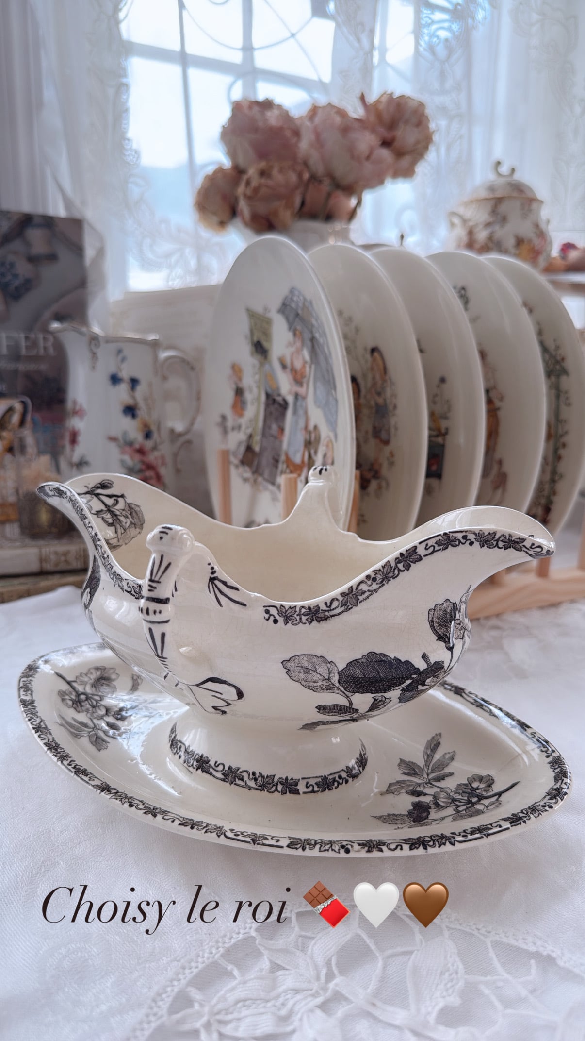 Gien ジアン　おままごとプレート　フランスアンティーク Gien dinette Paysages ジアン おままごと プレート フランス