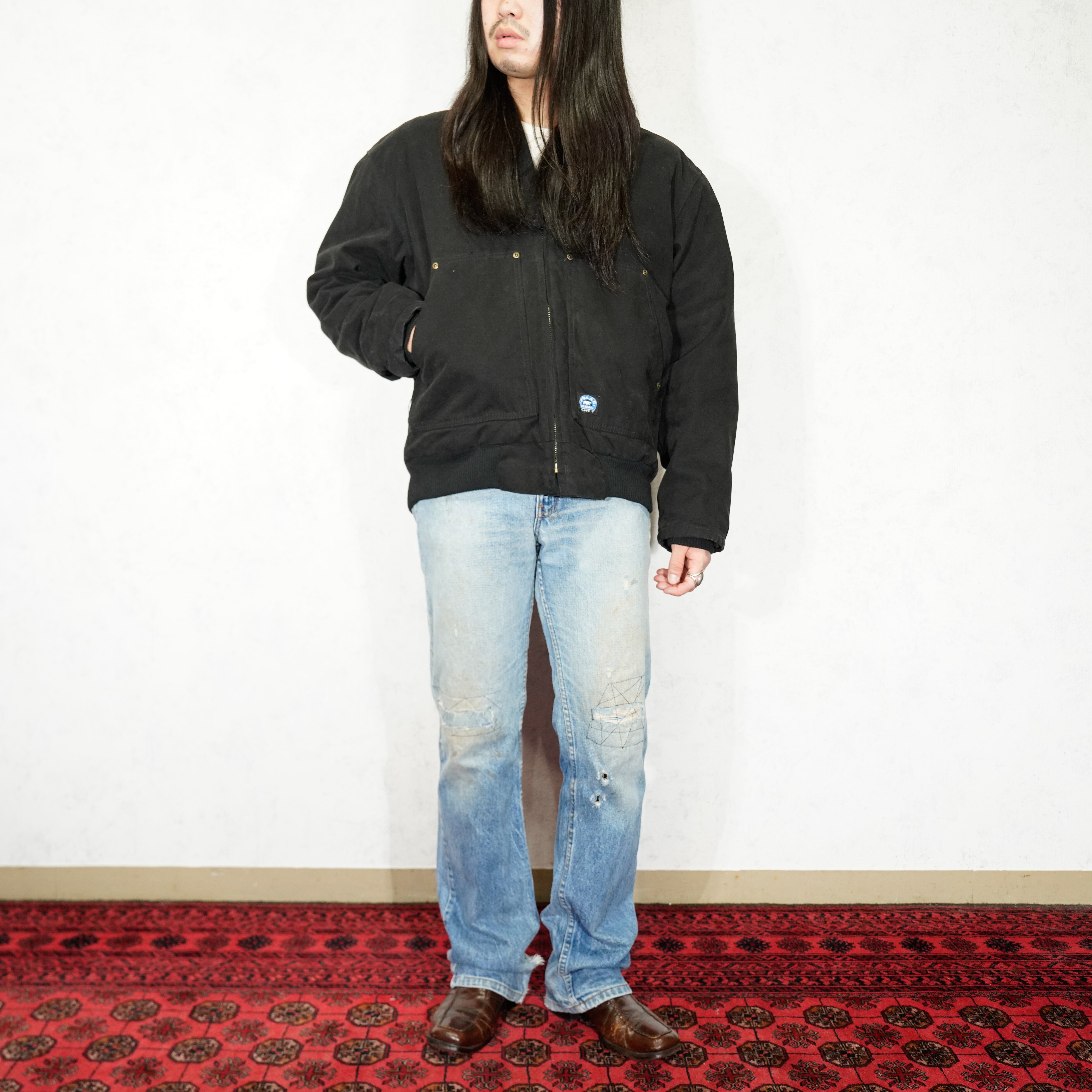 USA VINTAGE POLAR KiNG HOODIE ZIP UP DUCK BLOUSON/アメリカ古着 