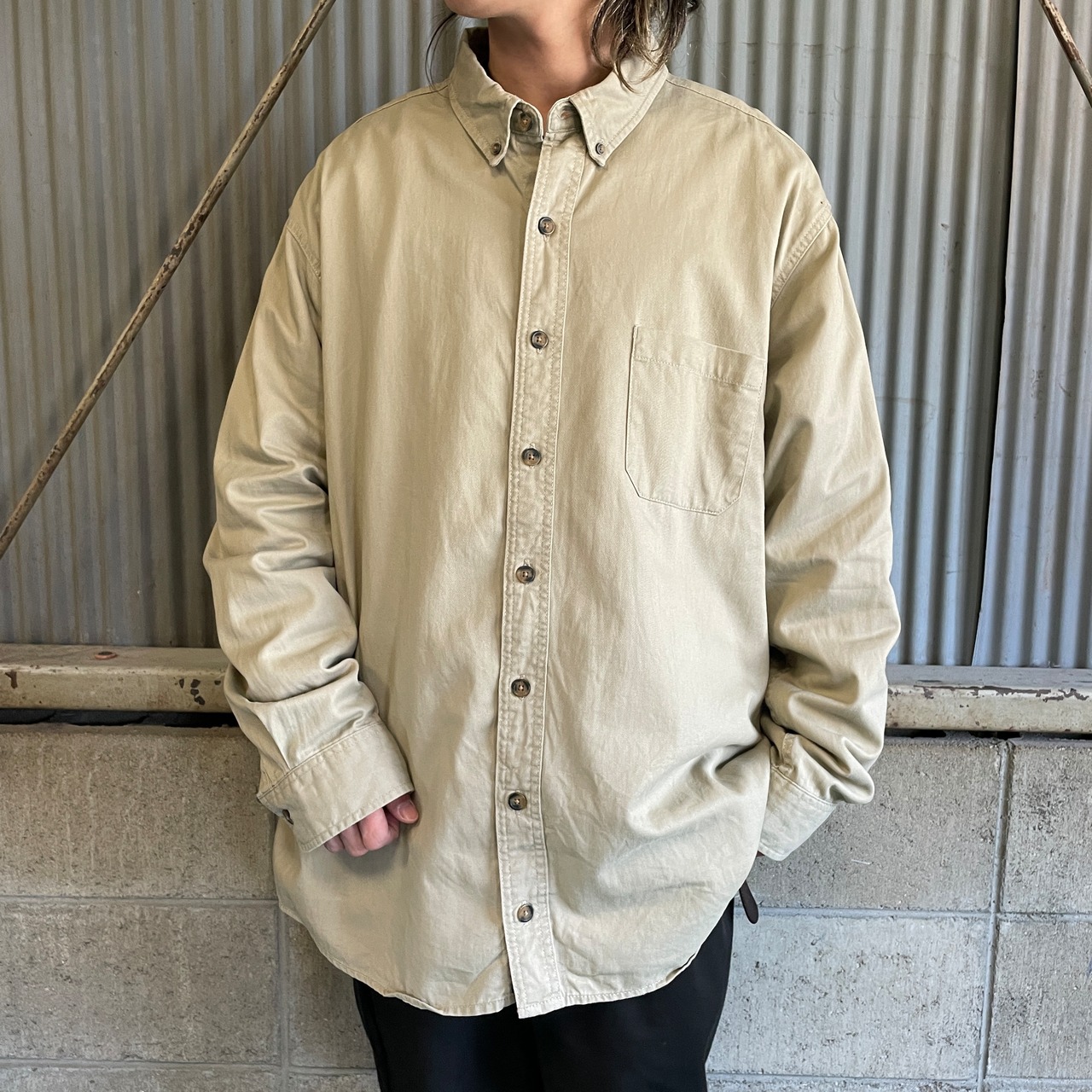 ビッグサイズ Dickies ディッキーズ 長袖 コットンツイルシャツ メンズ 