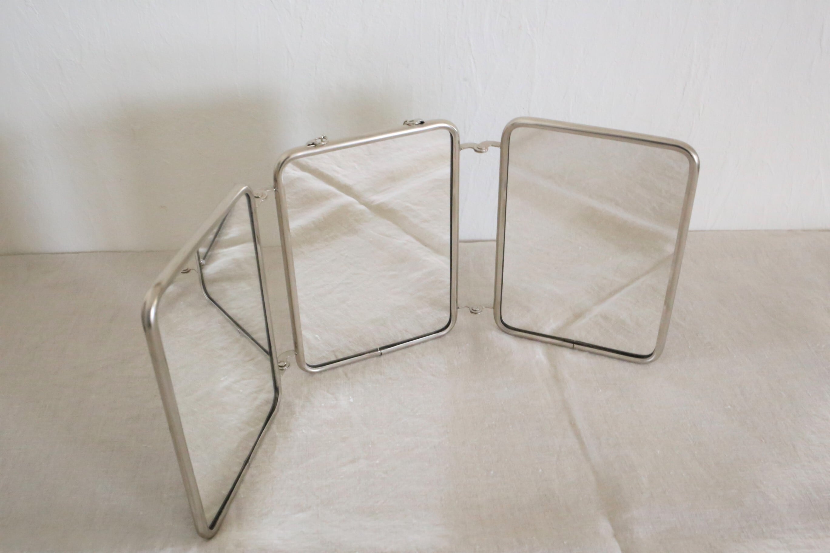 フランス アンティーク ヴィンテージ 三面鏡 『miroir de barbier』 N