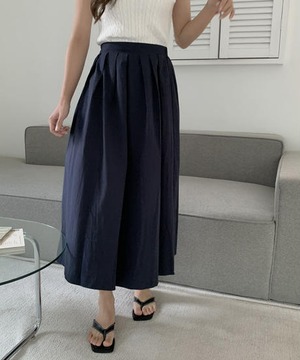 《即納商品》fleeng long skirt (butter / beige / navy)