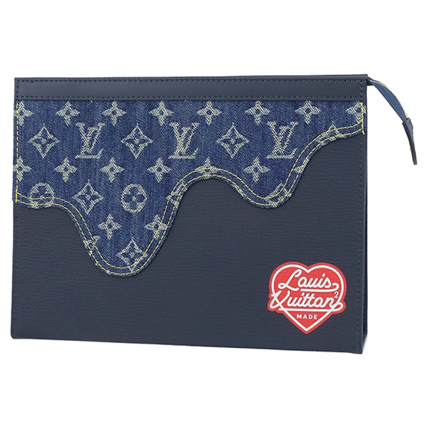 New LOUIS VUITTON ルイヴィトン ポシェット・ヴォワヤージュ MM モノグラムドリップ NIGO M45961 クラッチバッグ デニム メンズ 新品