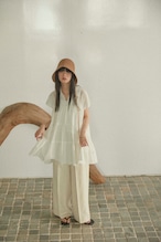 DU250501 linen like wide straight pants【T sizeあり】【Re Stock】【残り僅か】