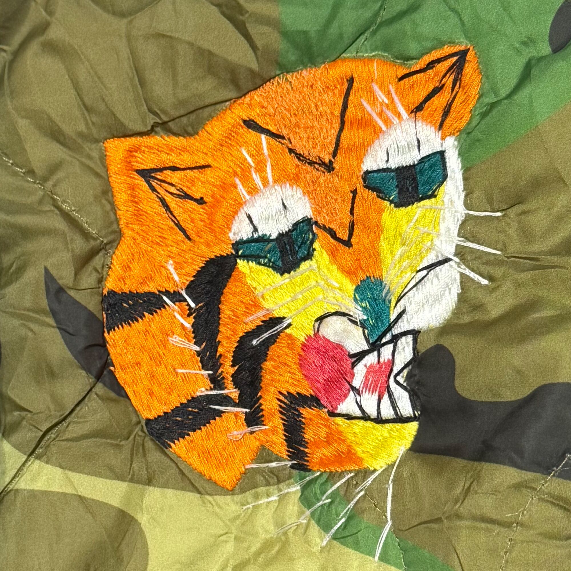 新品】福 ドラゴン 刺繍 ベトナムスーベニア キルティングジャケット