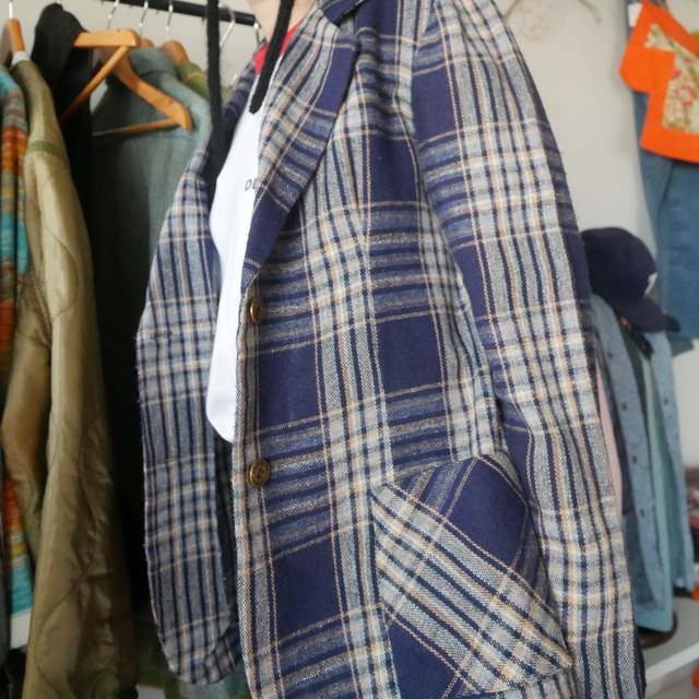 70-80s～US check jacket