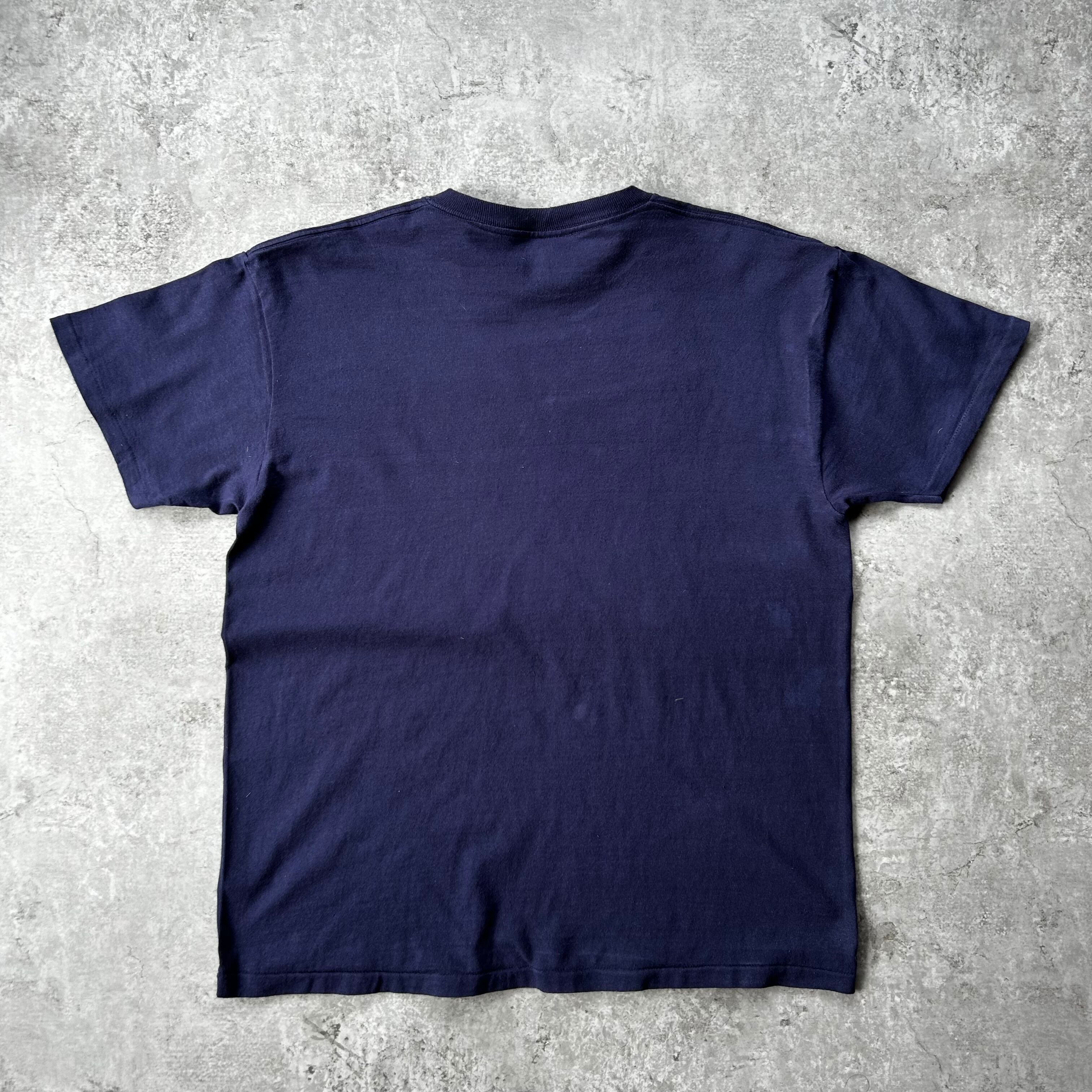 90s DELTA モーション文字 メッセージtシャツ USA製 ネイビー L | 東京
