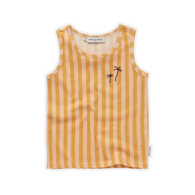 【即納】TANKTOP STRIPE PALMTREES