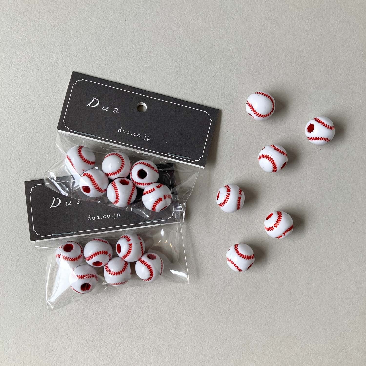 野球ボールビーズパック（6p） | Dua-アクセサリーパーツショップ