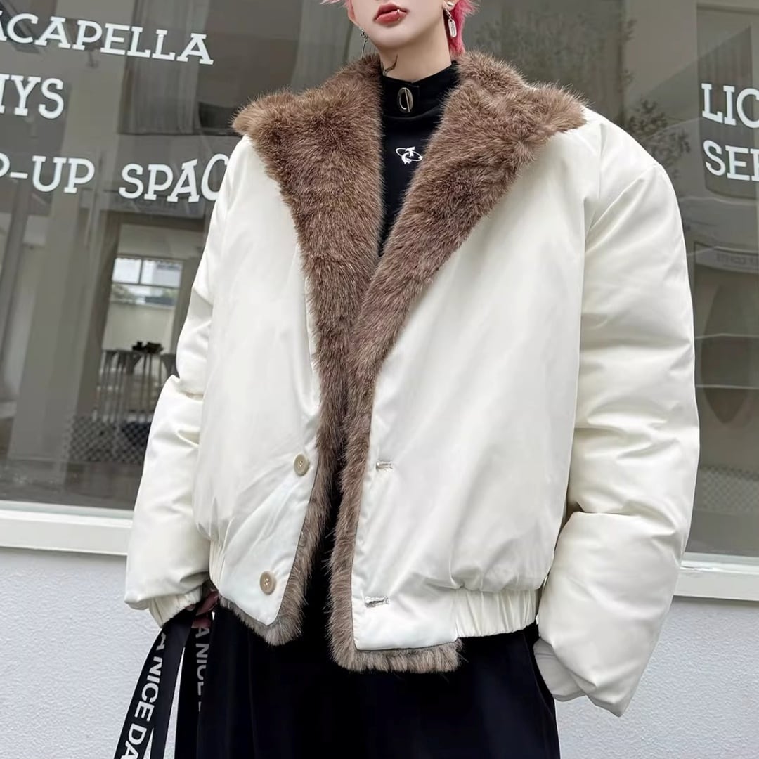 ビッグファーカラー オーバーサイズブルゾン 2カラー D12130