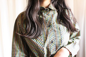 チェックシャツ　　　カラフルギンガム