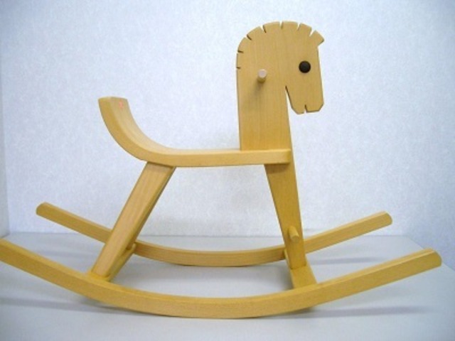 KELLERケラー社　木馬白木