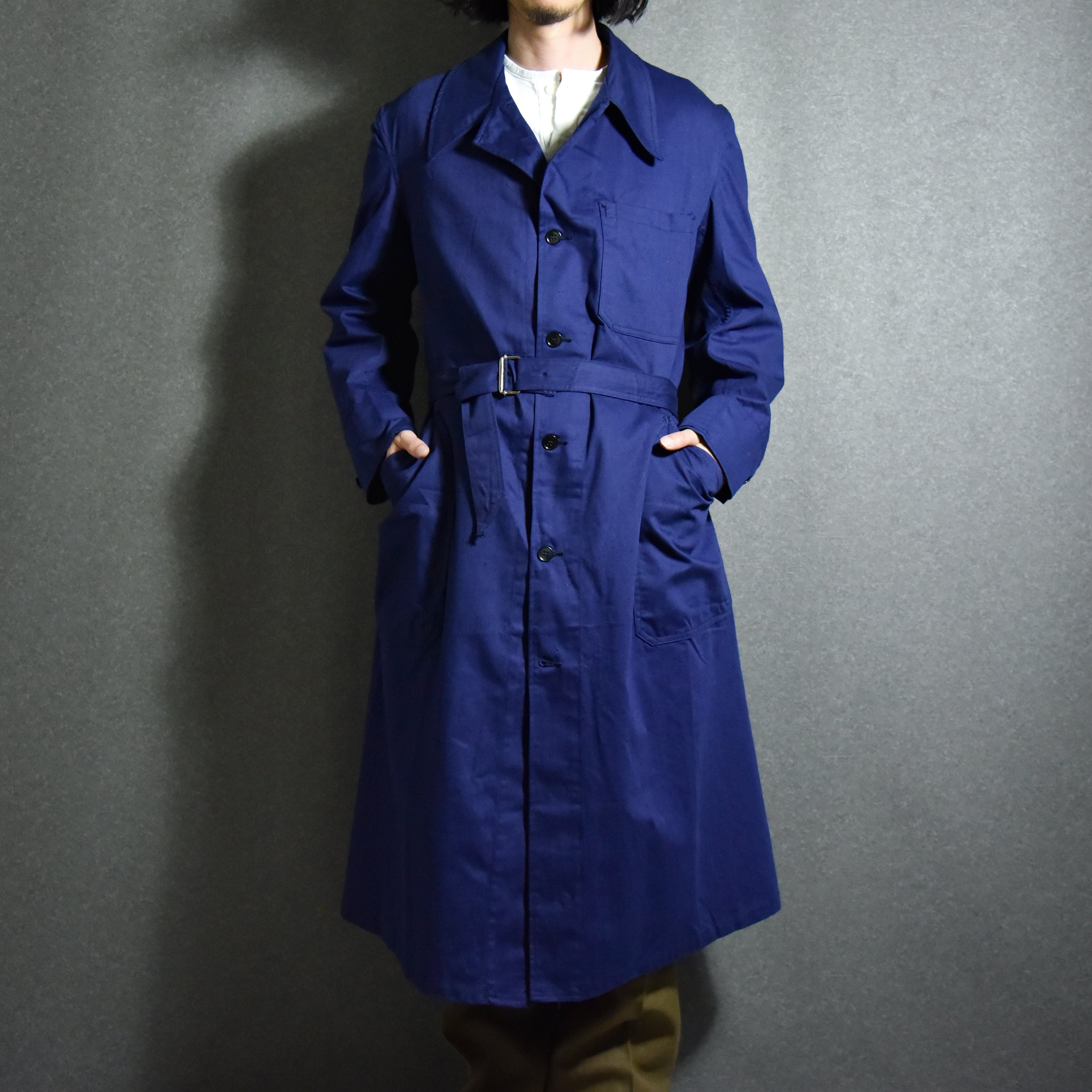 DEAD STOCK】French Army Work Coat & Belt フランス軍 ワークコート 