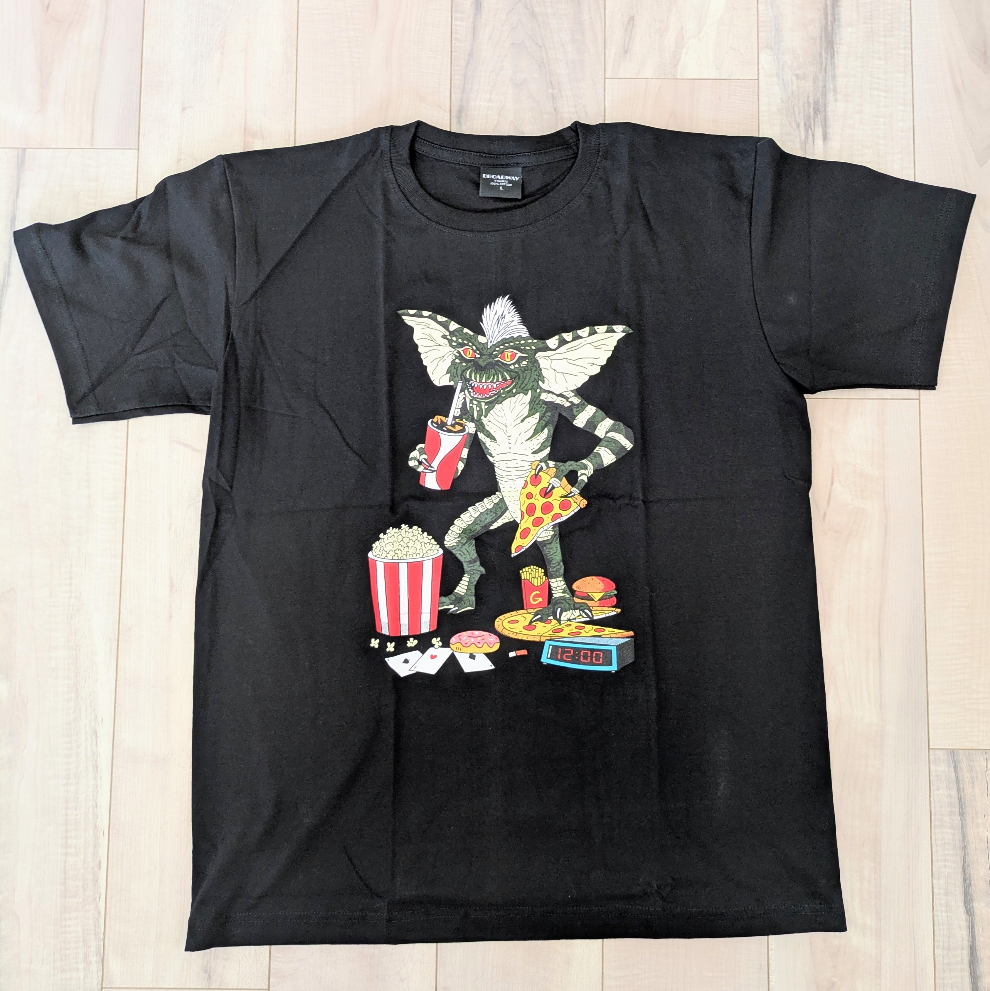 ♧【 グレムリン（Gremlins）ストライプ 】Tシャツ ピザ pizza