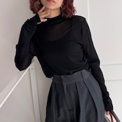ボトルネックメッシュシアーPO/ブラック