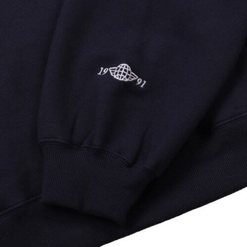 BADBLOOD] CLASSIC LOGO POLO SWEATSHIRTS IN NAVY 正規品 韓国