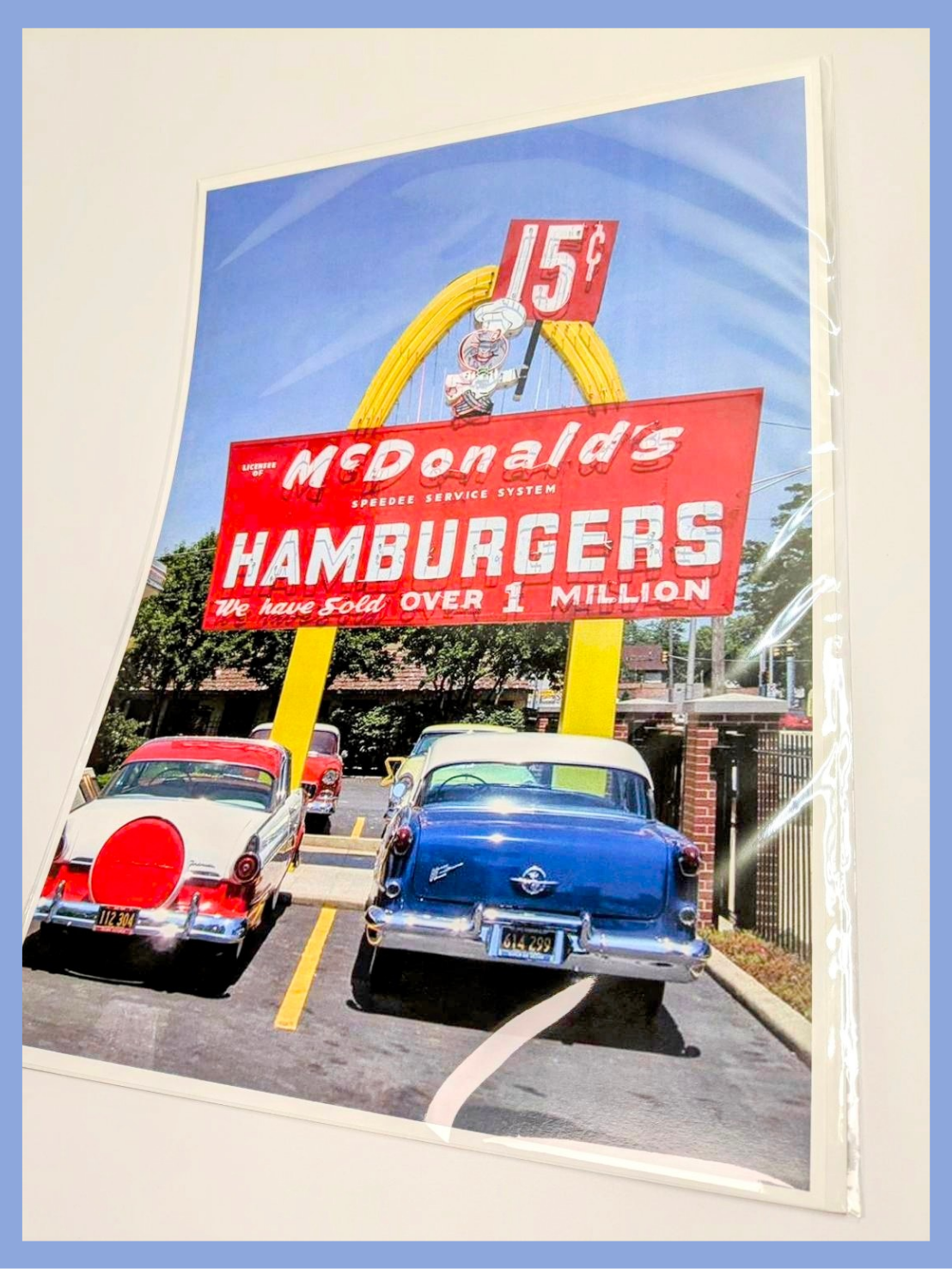 送料無料！ちょうどいいB4ポスター【マクドナルド McDonald クラシックカー Classiccar】〚アメリカン雑貨 アメトイ〛