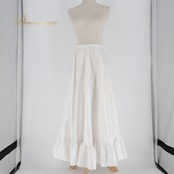フラメンコ 衣装 ファルダ スカート ペチコート ホワイト系 無地 シンプル 練習 レッスン インナー 白 ボランテ フリル 爽やか 明るい ダンス衣装 イベント 重ね着 オールホワイト