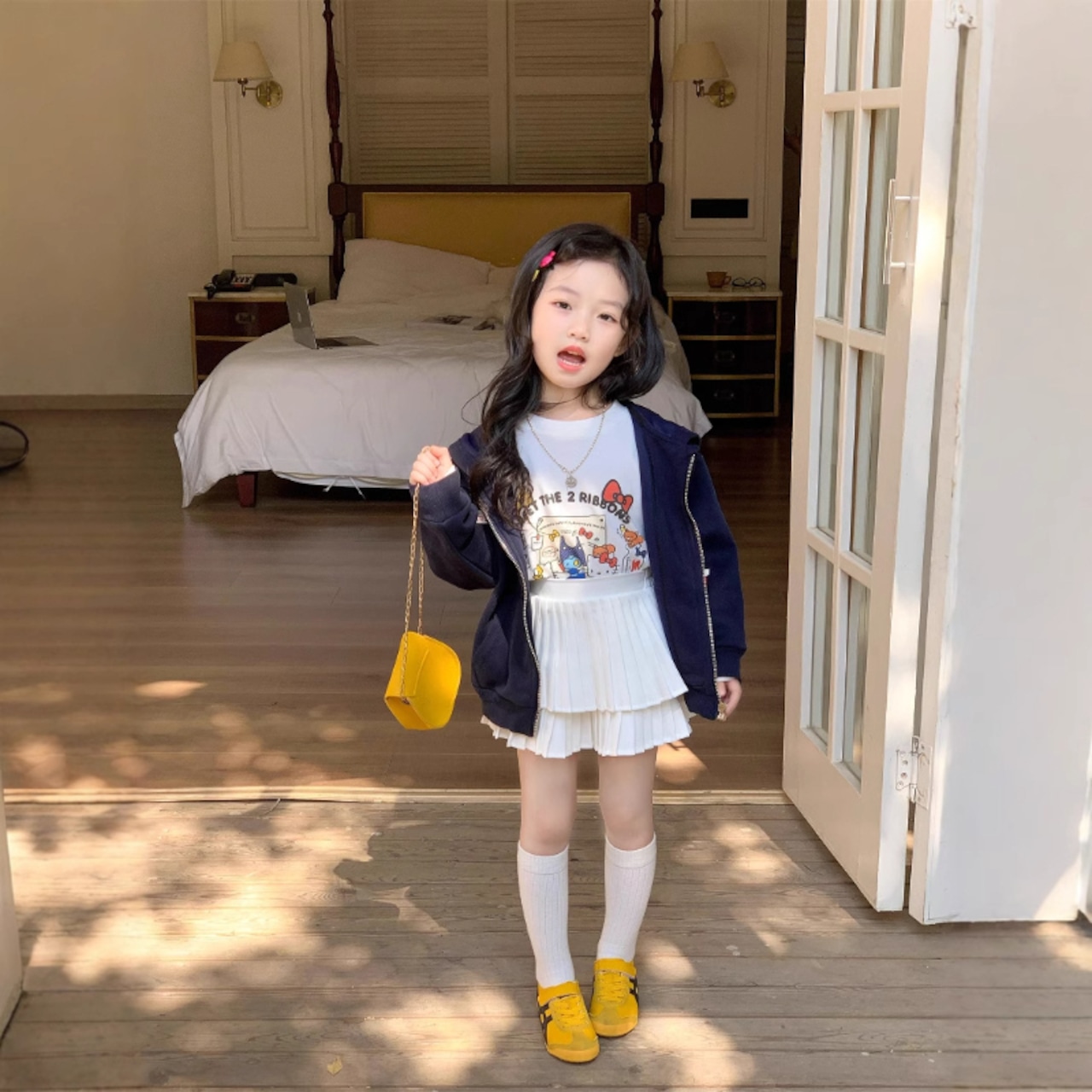 夏韓国風パンツ付きスカート