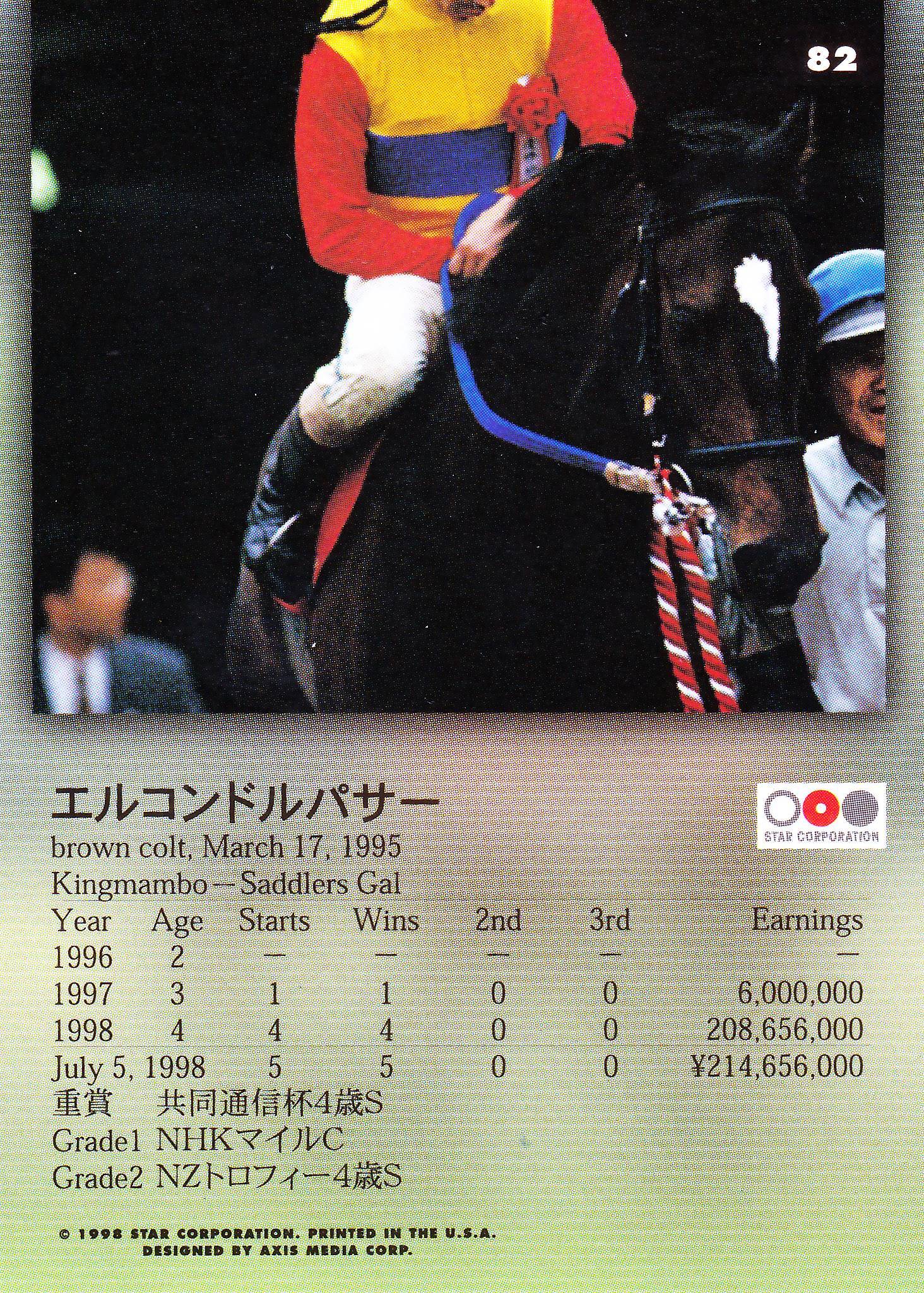 エルコンドルパサー エルコンドルパサー(金文字)「The Classic 1998 Road To The Winner