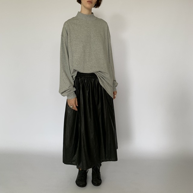 Eco leather volume skirt A00101