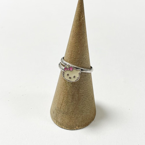 Old 925 Silver Bootleg Hello Kitty Adjustable Ring