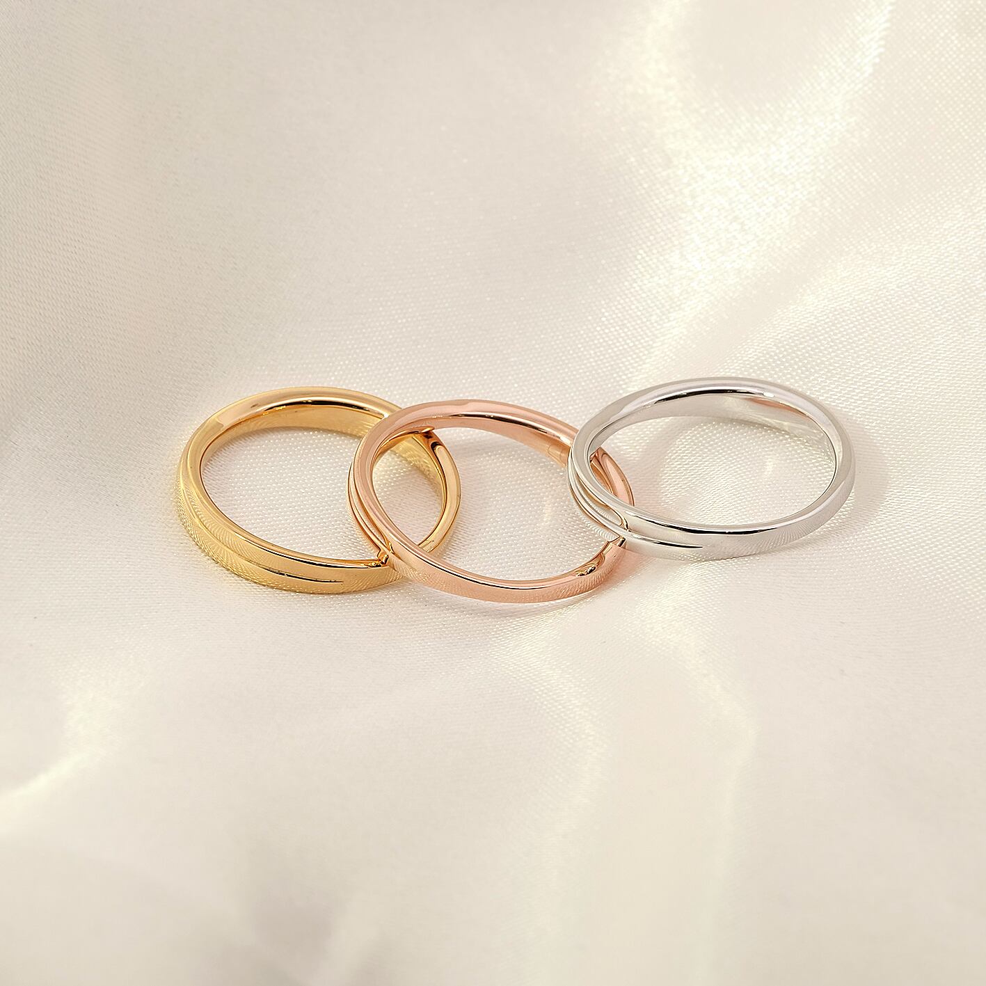 【10金ゴールド結婚指輪 マリッジリング】K10 YG PG WG モアサナイト 結婚指輪  マリッジリング ペアリング　シリーズ029