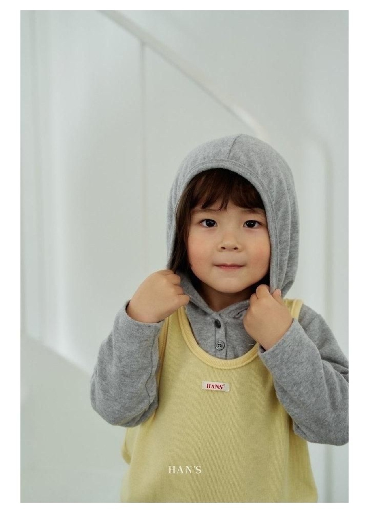 ハンス / Hans / トムス裏起毛フードT / 韓国子供服 / キッズ / 26winter〖取寄〗*XXS~JS*