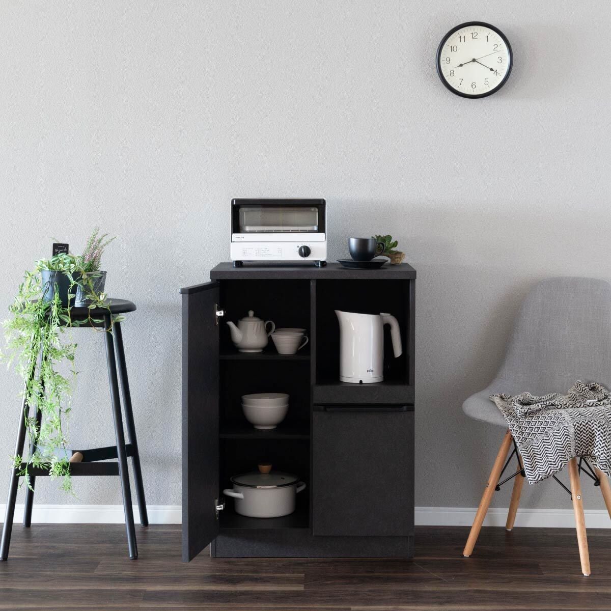 食器棚　レンジ台　ローボード　収納　60センチ DORIS（ドリス） 食器棚 レンジ台 キッチン収納 幅60cm キッチンボード