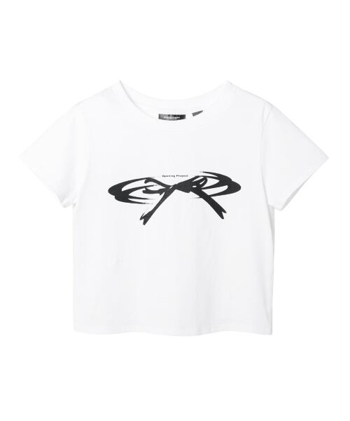 【Opening Project】IVEレイ着用 W Cropped Ribbon Half Tシャツ 条件付き数量限定トレカ付き!☆IVE レイ 着用!!【OPENING