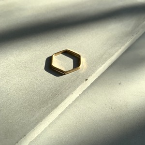 〈Brass〉 hexagon  ring / 1.5mm