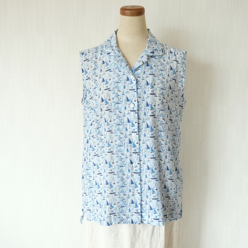 鎌倉シャツ × liberty／ヨットのブラウス